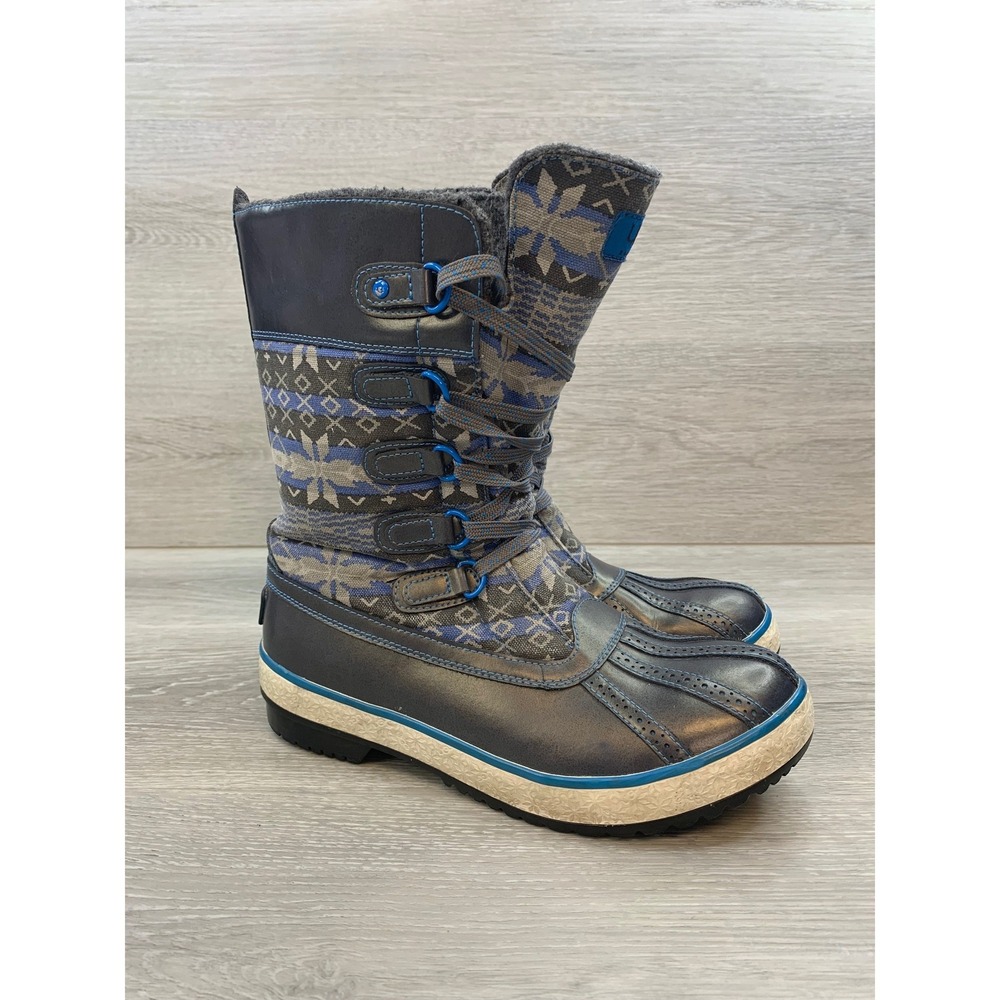 UGG‎ Australia Adirondack Women's Tall Blue Winter Boots Fair Isle Shoes